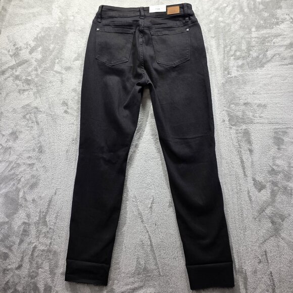 Judy Blue Jeans Womens 7 28 Black Slim Fit Mid Rise Distressed Stretch JB88137 - Picture 2 of 13